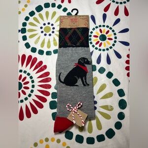 NWT Belk Pair Mens Christmas Socks Sizes: 8-12